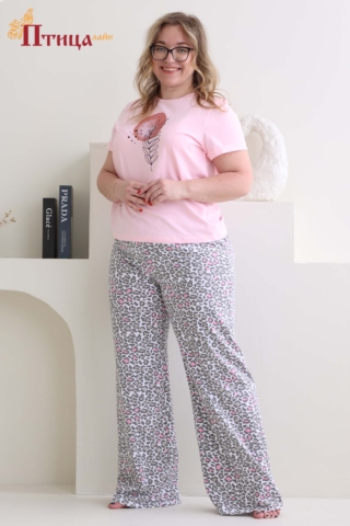 Н7 Пижама с брюками домашняя хлопковая (XS,S,M,L) (2500руб)